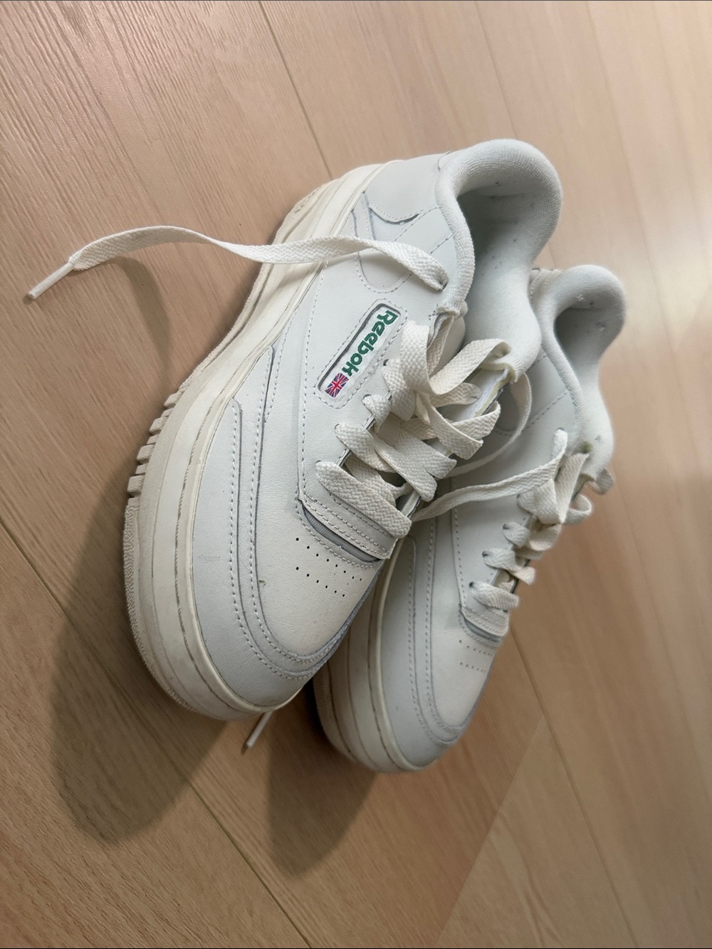 Reebok Unisex Off-White Platform Sneakers